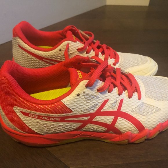 Asics Court Shoes, White & Laser Pink - Picture 2 of 11
